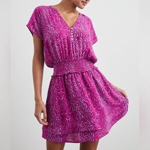 Rails Pink Leopard Mini Dress
